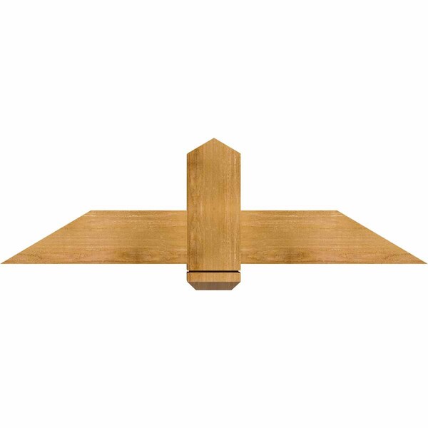 Ekena Millwork Eugene Rough Sawn Timber Gable Bracket, Western Red Cedar, 48"W x 14"H x 4"D x 6"F, 7/12 Pitch GBW048X14X0406EUG00RWR - main